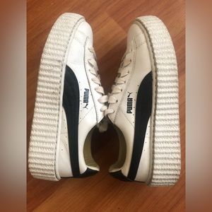 Rihanna Fenty Puma Creepers Creeper Tuxedo Tux Black White Size 7 women EUC!